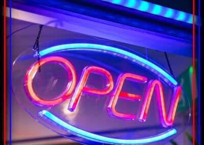 Open sign at spice Merchant
