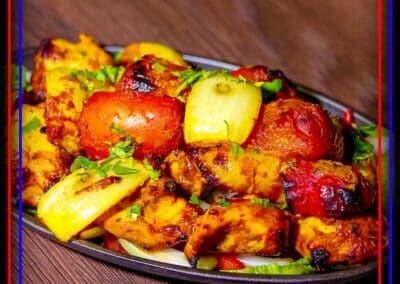 Curried dish with chopped onion