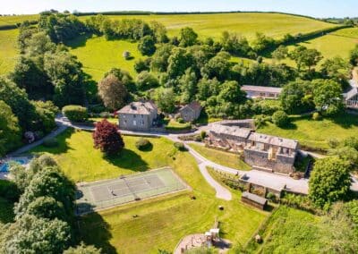 Gitcombe House Grounds Aerial View